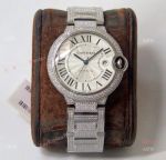 (TW) Best Replica Cartier Ballon Bleu Diamond Watches With Silver Dial